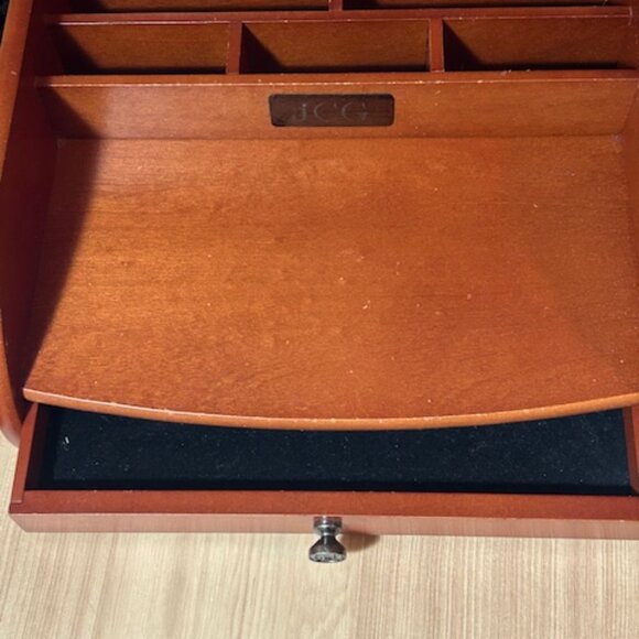 Mid-Century Jack Daniel's Wooden Dresser Top Organizer - Picture 7 of 15